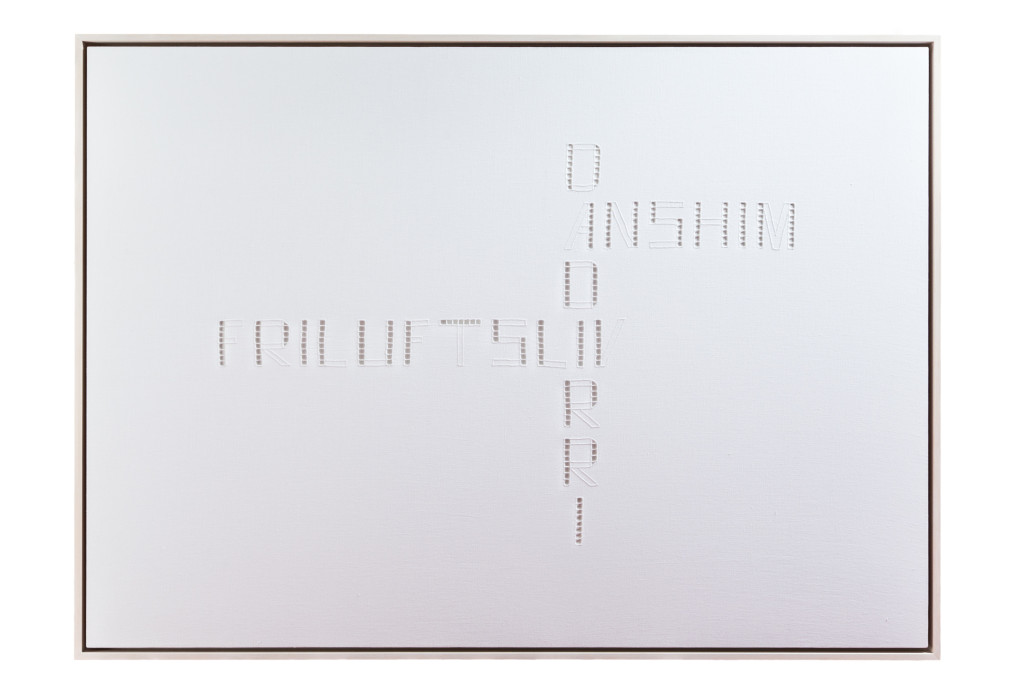 Autore: Stefano Boccalini Anno: 2020 Titolo: La ragione nelle mani - Dadirri, Anshim, Friluftsliv  Tecnica: lino, punto e intaglio (ricamo) Misure: 100 x 140 x 5 cm Photo ©Emanuel Montini